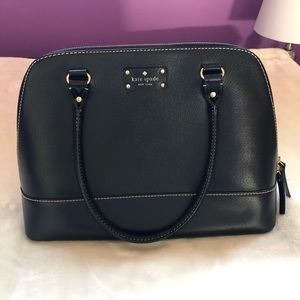Kate Spade large black leather tote